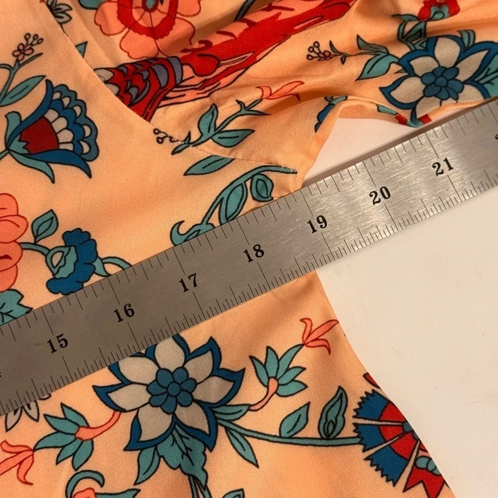 NWOT Women’s Boho Style Size Small Casual Blouse Orange - Picture 9 of 13